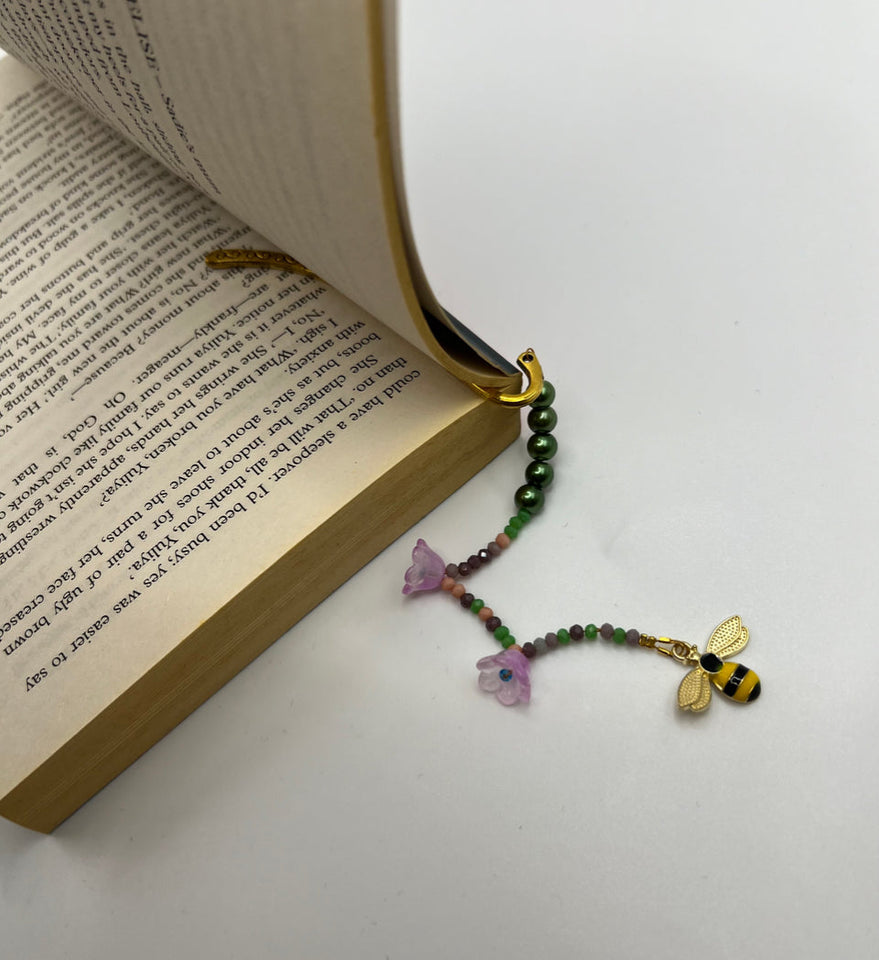 The Flower And Bee Bookmark Kel’s Lampworked Glass Jewellery & More