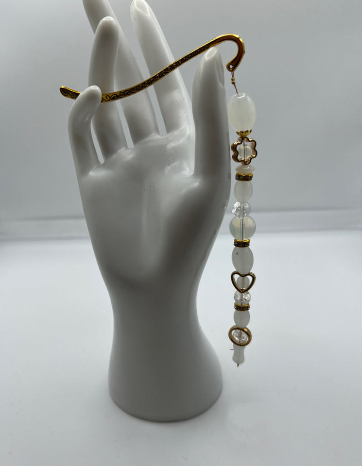 Snowflakes & Gold Bookmark Kel’s Lampworked Glass Jewellery & More