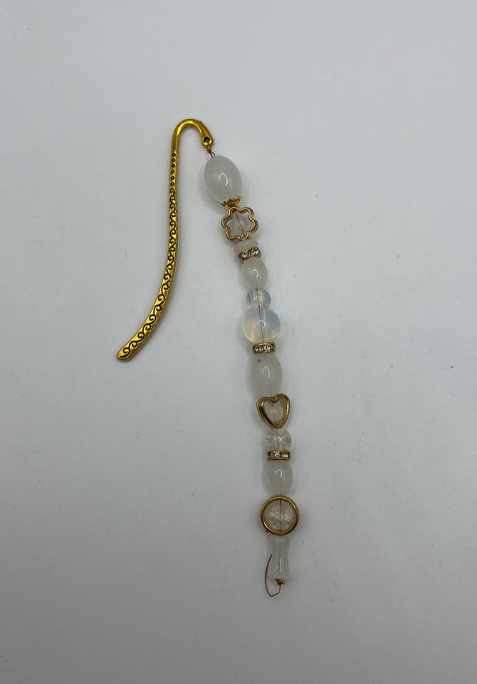 Snowflakes & Gold Bookmark Kel’s Lampworked Glass Jewellery & More
