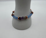 Colour Run One Wrap Memory Wire Bracelet Kel’s Lampworked Glass Jewellery & More