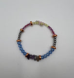 Colour Run One Wrap Memory Wire Bracelet Kel’s Lampworked Glass Jewellery & More