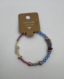Colour Run One Wrap Memory Wire Bracelet Kel’s Lampworked Glass Jewellery & More