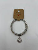 Under The Moon And Stars Two Wrap Memory Wire Bracelet Kel’s Lampworked Glass Jewellery & More
