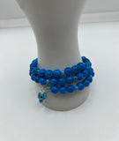 Chunky Evil Eye Lampworked Two Wrap Memory Wire Bracelet Kel’s Lampworked Glass Jewellery & More