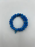 Chunky Evil Eye Lampworked Two Wrap Memory Wire Bracelet Kel’s Lampworked Glass Jewellery & More