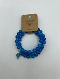 Chunky Evil Eye Lampworked Two Wrap Memory Wire Bracelet Kel’s Lampworked Glass Jewellery & More