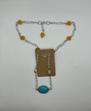 Sea Glass Links Necklace Kel’s Lampworked Glass Jewellery & More