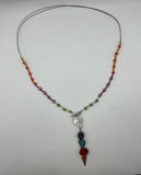 Dichro Leaf Necklace Kel’s Lampworked Glass Jewellery & More