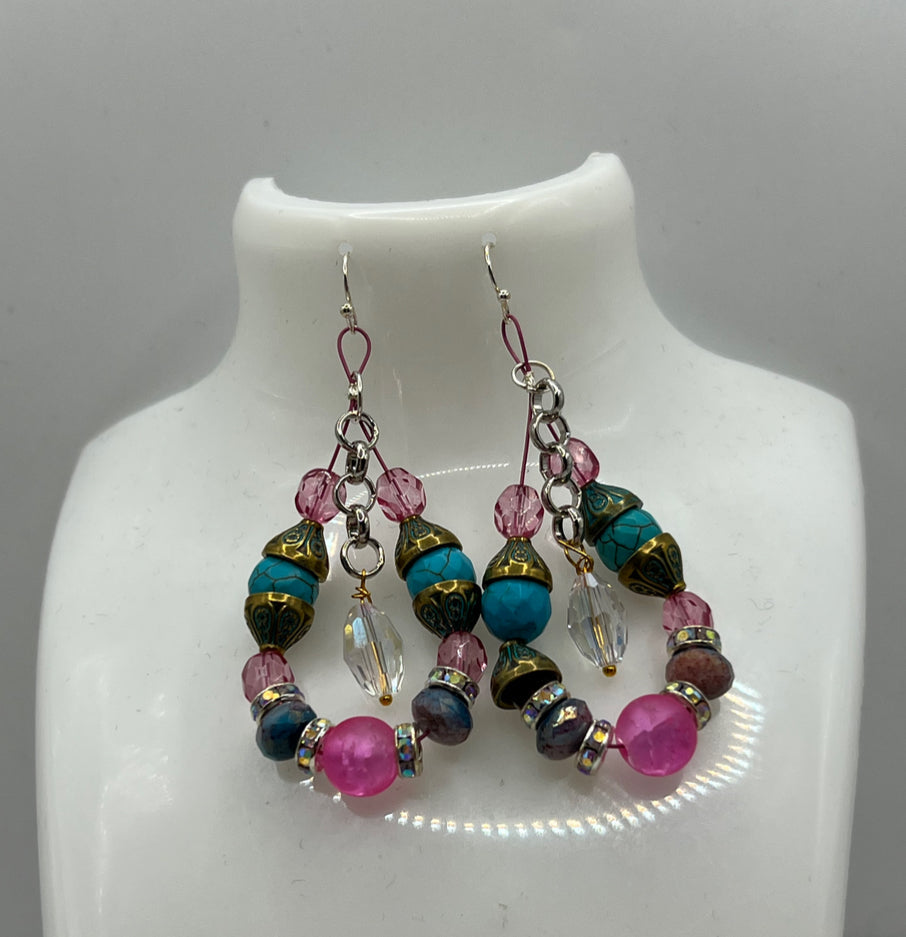 All The Colours Earrings Kel’s Lampworked Glass Jewellery & More