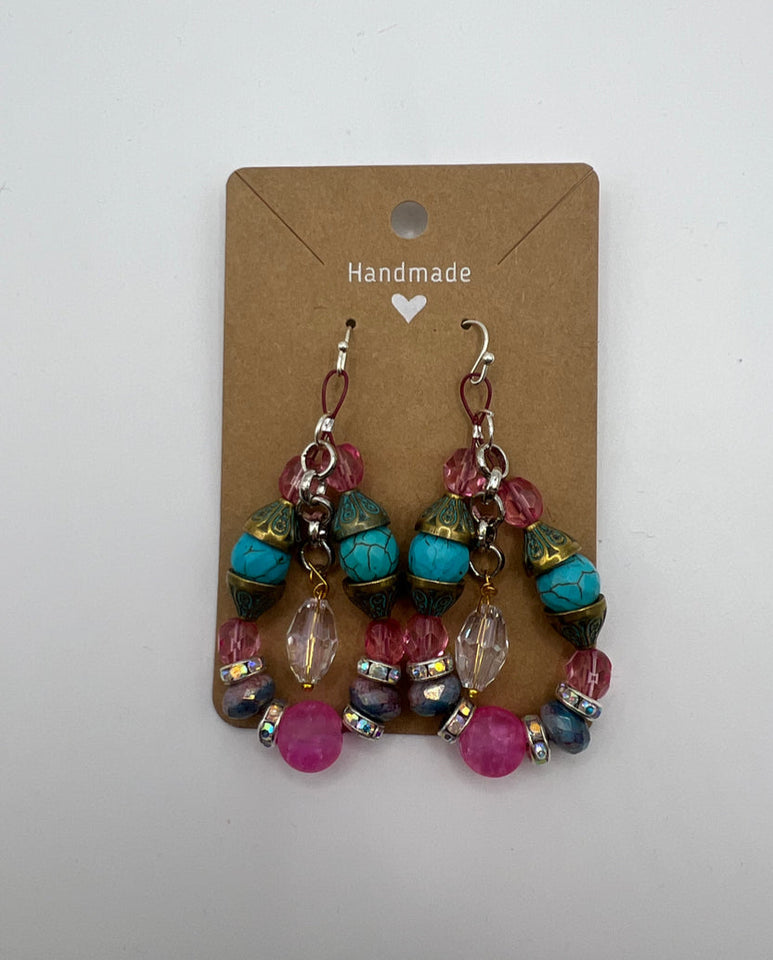 All The Colours Earrings Kel’s Lampworked Glass Jewellery & More