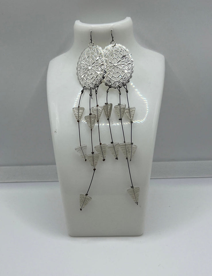 The Filigree Triangle Earrings Kel’s Lampworked Glass Jewellery & More