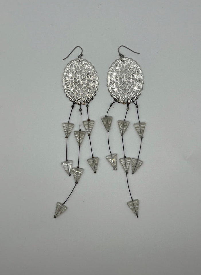 The Filigree Triangle Earrings Kel’s Lampworked Glass Jewellery & More