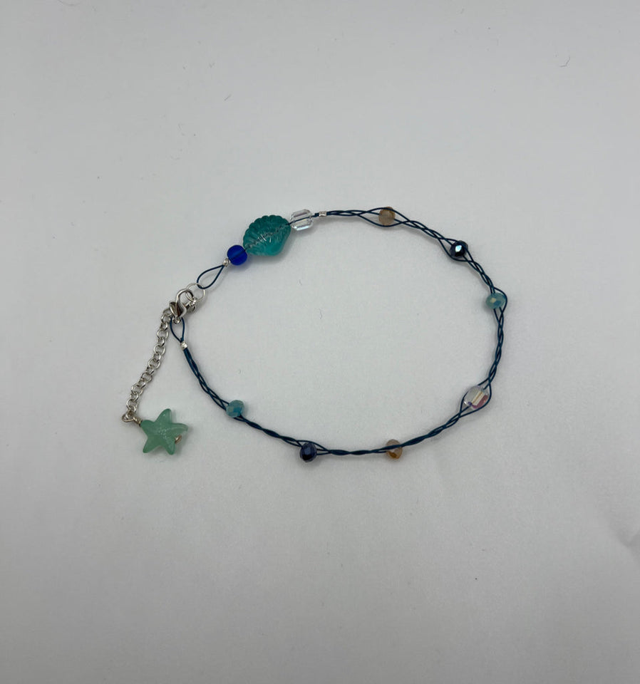 The Braided Shell Anklet Kel’s Lampworked Glass Jewellery & More