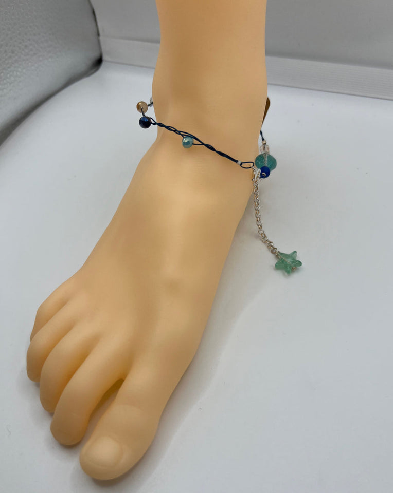 The Braided Shell Anklet Kel’s Lampworked Glass Jewellery & More