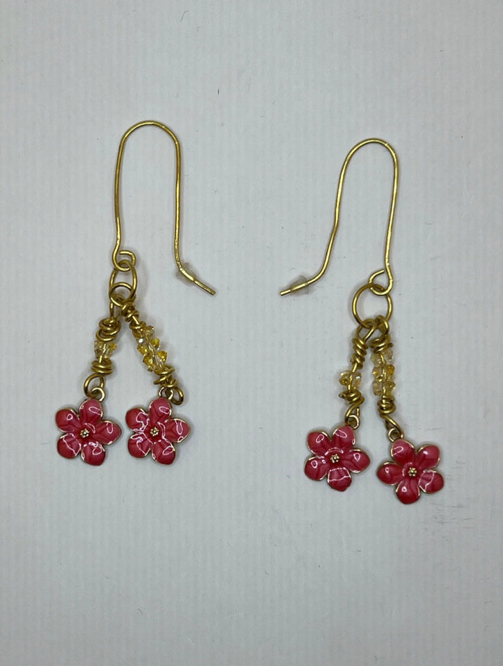 Bunch Of Flowers Earrings Kel’s Lampworked Glass Jewellery & More
