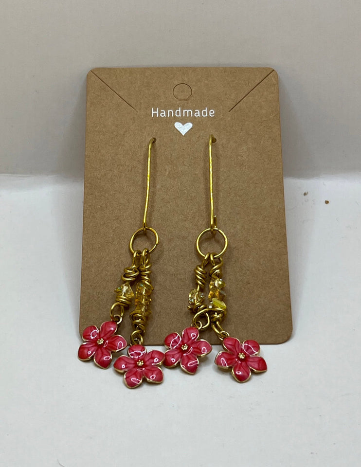 Bunch Of Flowers Earrings Kel’s Lampworked Glass Jewellery & More