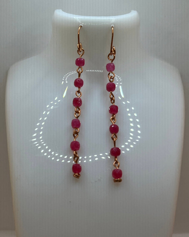Red With A Hint Of Gold  Earrings Kel’s Lampworked Glass Jewellery & More