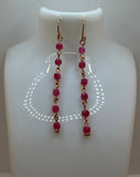 Red With A Hint Of Gold  Earrings Kel’s Lampworked Glass Jewellery & More