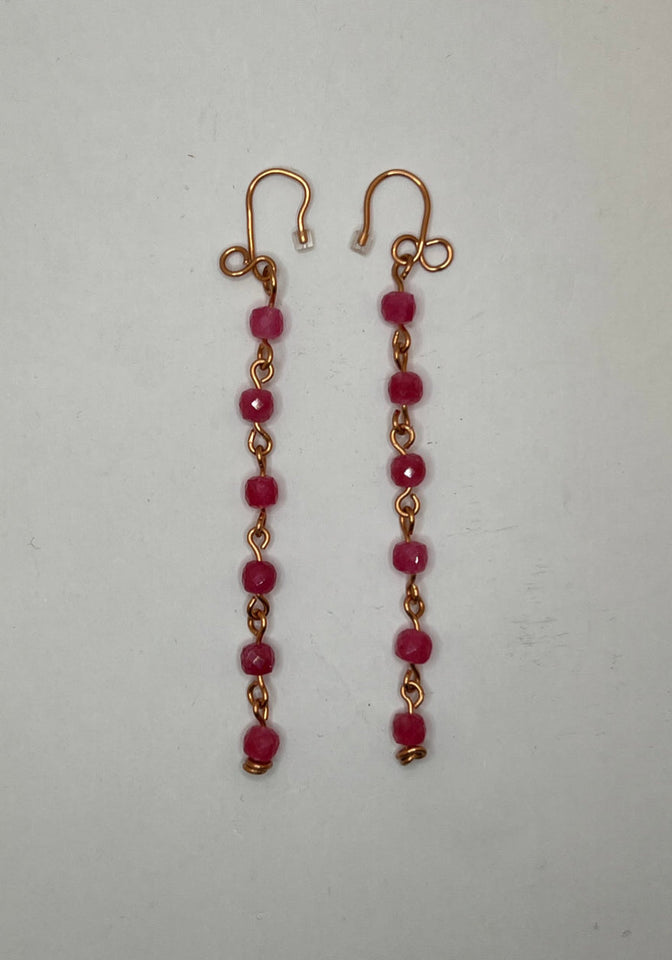 Red With A Hint Of Gold  Earrings Kel’s Lampworked Glass Jewellery & More
