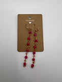 Red With A Hint Of Gold  Earrings Kel’s Lampworked Glass Jewellery & More