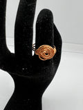 Gold-plated Double Band Rosette Ring Kel’s Lampworked Glass Jewellery & More
