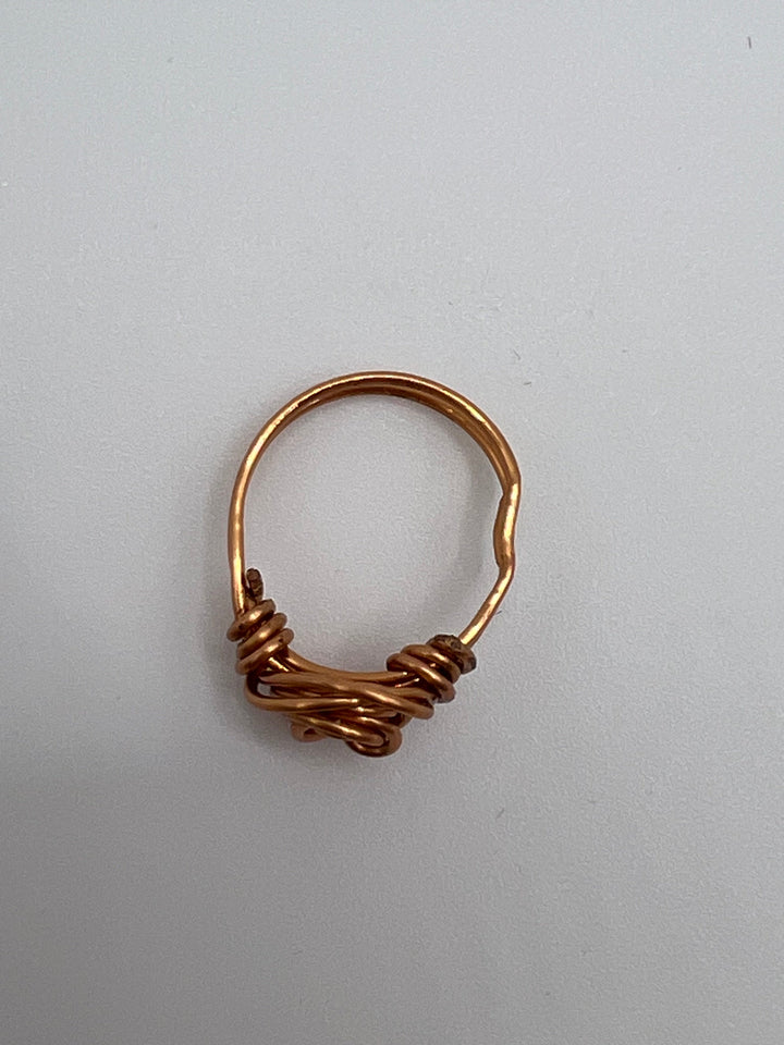 Gold-plated Double Band Rosette Ring Kel’s Lampworked Glass Jewellery & More