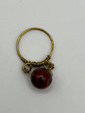 Jasper Gemstone Gold-plated single Band Fidget Ring Kel’s Lampworked Glass Jewellery & More