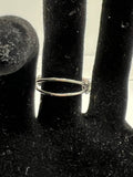 Dark Blue Silver-plated Double Band Three Lead Clover Ring Kel’s Lampworked Glass Jewellery & More