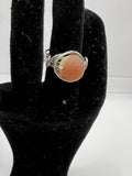 Silver-Plated Quad Band Nested Matte Carnelian Ring Kel’s Lampworked Glass Jewellery & More