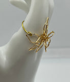 Gold-Plated Single Band Flower Ring Kel’s Lampworked Glass Jewellery & More