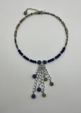 Raindrops Memory Wire Choker. Kel's Lampworked Glass Jewellery & More