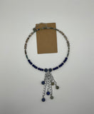 Raindrops Memory Wire Choker. Kel's Lampworked Glass Jewellery & More