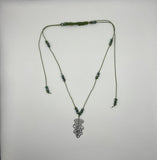 Luscious Green Filigree Leaf Necklace Kel’s Lampworked Glass Jewellery & More