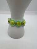 The Grass Is Greener Macrame Bracelet Kel's Lampworked Glass Jewellery & More