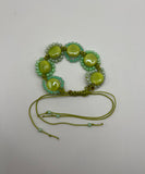 The Grass Is Greener Macrame Bracelet Kel's Lampworked Glass Jewellery & More