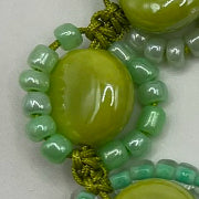 The Grass Is Greener Macrame Bracelet Kel's Lampworked Glass Jewellery & More