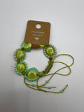 The Grass Is Greener Macrame Bracelet Kel's Lampworked Glass Jewellery & More