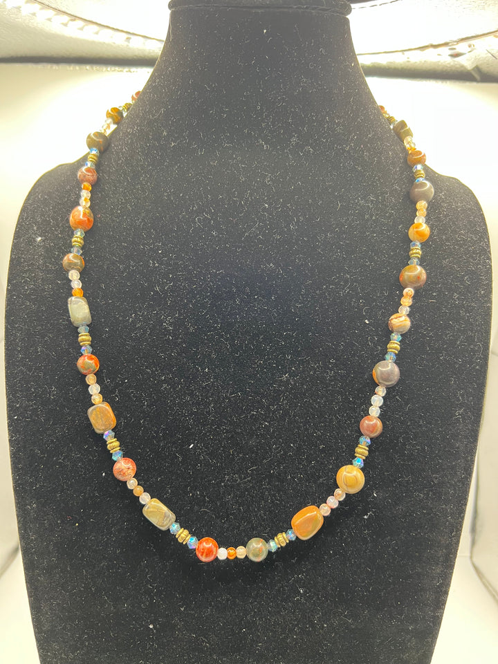 Double Jasper Necklace Kel's Lampworked Glass Jewellery & More