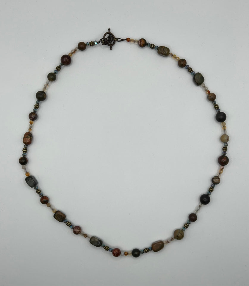 Double Jasper Necklace Kel's Lampworked Glass Jewellery & More