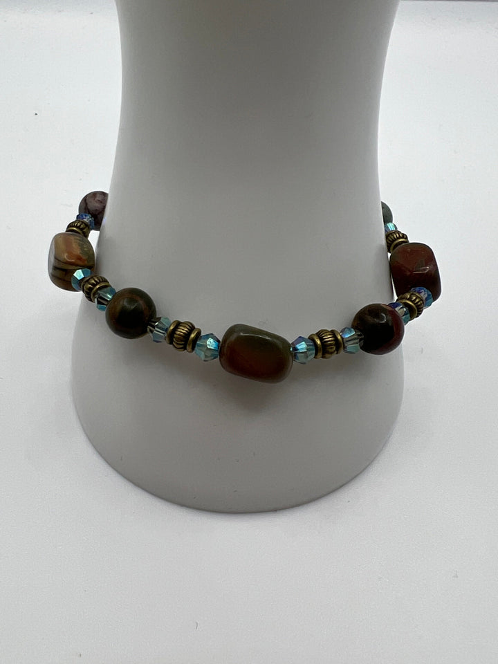 Double Jasper Bracelet Kel's Lampworked Glass Jewellery & More