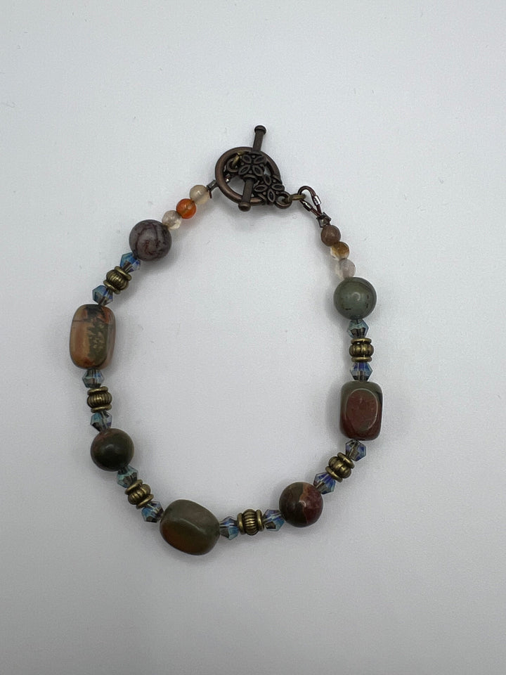 Double Jasper Bracelet Kel's Lampworked Glass Jewellery & More