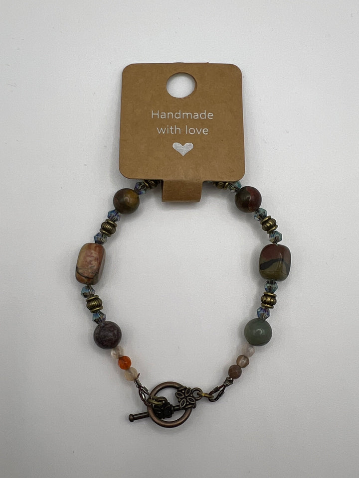 Double Jasper Bracelet Kel's Lampworked Glass Jewellery & More
