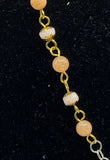 Strawberry & Peaches Double Strand Convertible Necklace/ Kel’s Lampworked Glass Jewellery & More