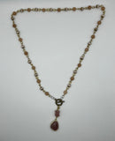 Strawberry & Peaches Double Strand Convertible Necklace/ Kel’s Lampworked Glass Jewellery & More