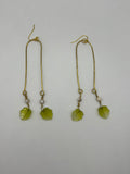 “U” Leaf Earrings Kel's Lampworked Glass Jewellery & More
