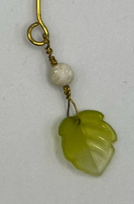 “U” Leaf Earrings Kel's Lampworked Glass Jewellery & More