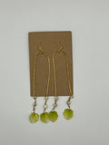 “U” Leaf Earrings Kel's Lampworked Glass Jewellery & More