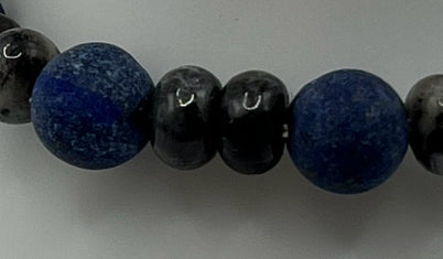 Sodalite & Labradorite Stretch Bracelet Kel's Lampworked Glass Jewellery & More