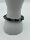 Sodalite & Labradorite Stretch Bracelet Kel's Lampworked Glass Jewellery & More