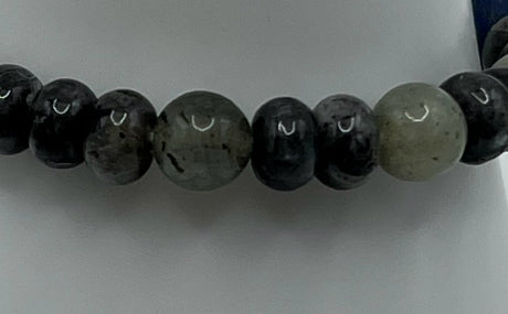 Sodalite & Labradorite Stretch Bracelet Kel's Lampworked Glass Jewellery & More